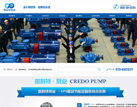 网站建设-长沙凯利特泵业有限公司案例展示