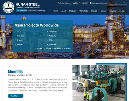 网站建设-Changsha Hunan Steel Co.,LTD.案例展示